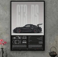 Porsche 911 GT3 RS Wall Art – Premium Automotive Poster