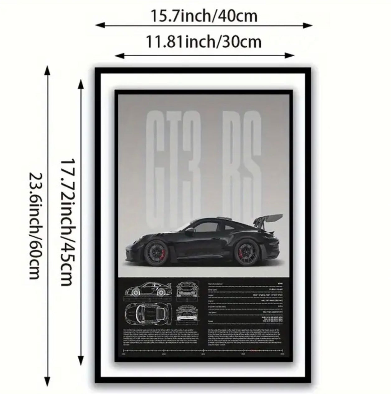 Porsche 911 GT3 RS Wall Art – Premium Automotive Poster