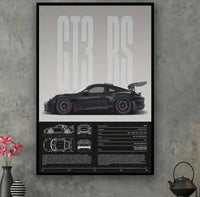 Porsche 911 GT3 RS Wall Art – Premium Automotive Poster